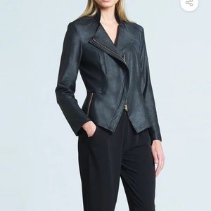 Clara Sun Woo Liquid Faux Leather Jacket - Black